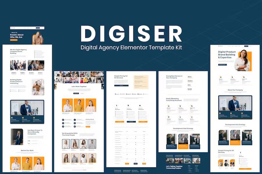 Product preview supplied for Digiser - Digital Agency Elementor Template Kit