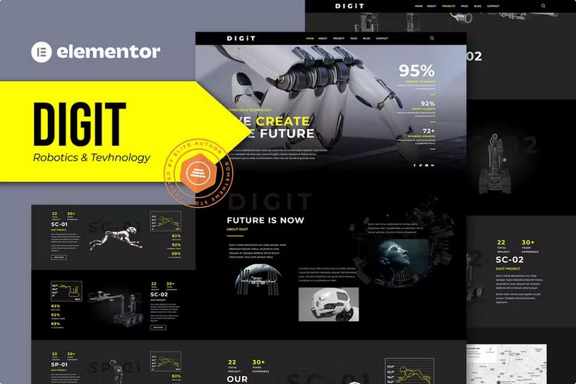 Digit - Robotics & Technology Elementor Template Kit