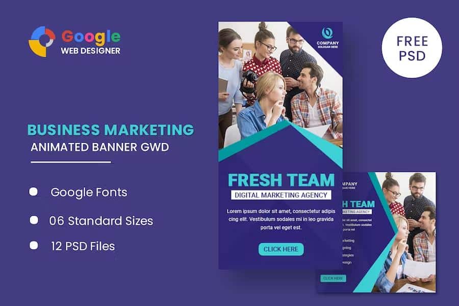 Digital Marketing Animated Banner GWD