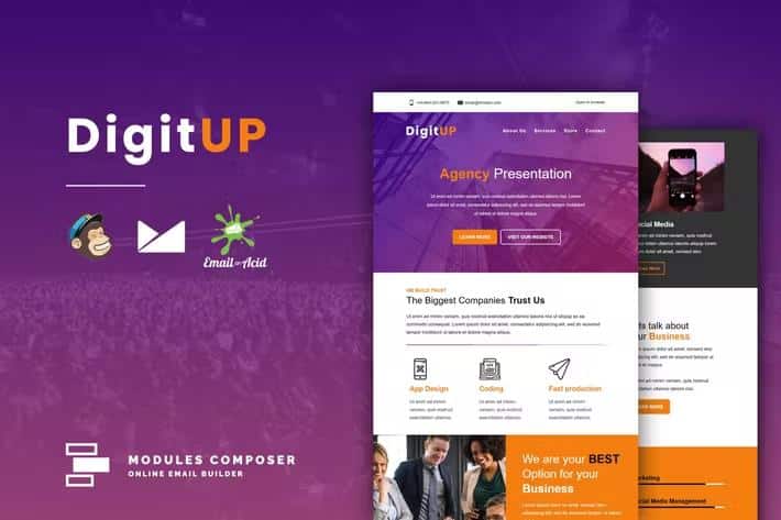 Digitup - Responsive Email for Agencies, Startups & Creative Teams with Online Builder
