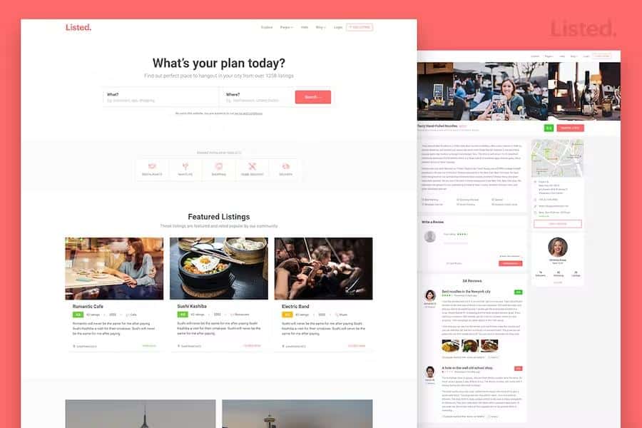 Directory & Listing HTML Website Template - Listeed
