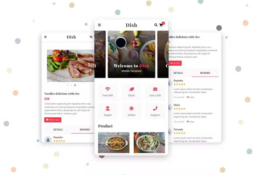 Dish - Cafe, Food and Restaurant Mobile Template