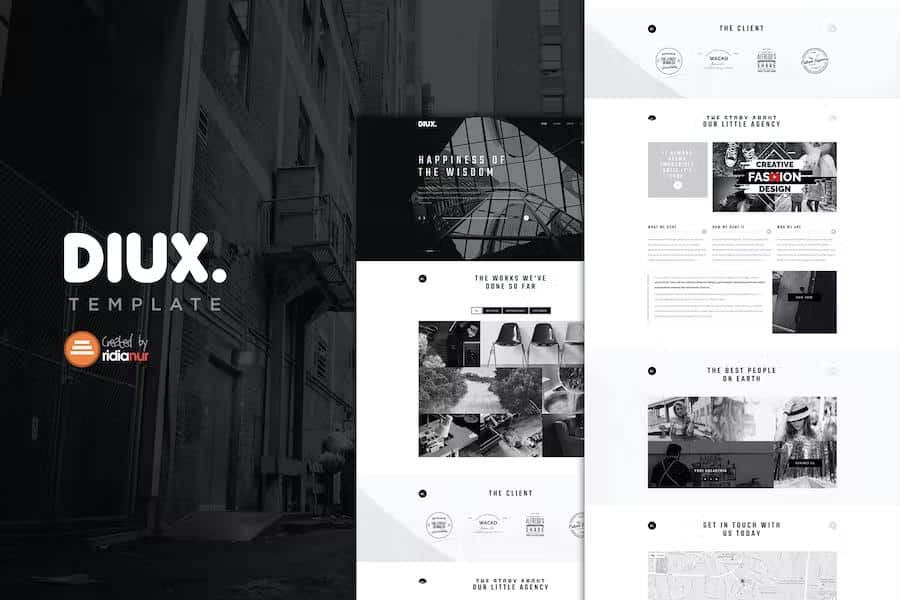 Diux - Responsive One Page Portfolio HTML Template