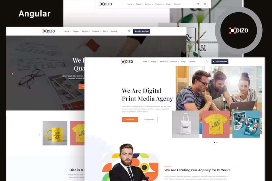 Dizo - Print on Demand Business Angular 14 Template