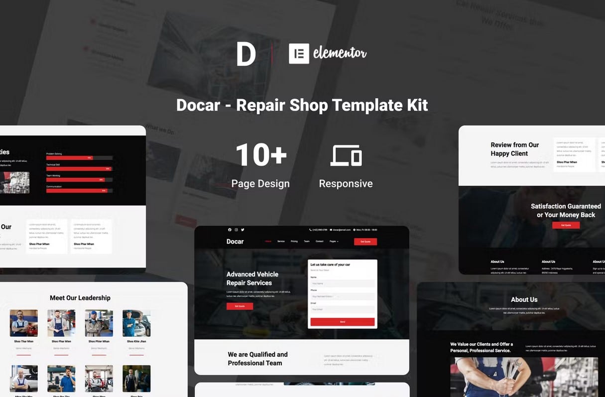 Docar - Repair Shop Elementor Template Kit