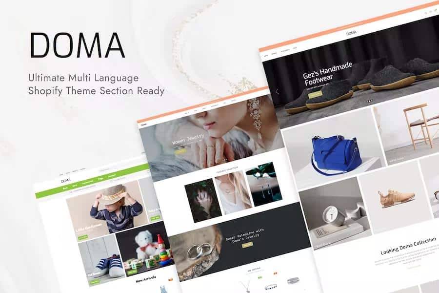 Preview image for Doma - Ultimate Multi Language Shopify Theme Section Ready