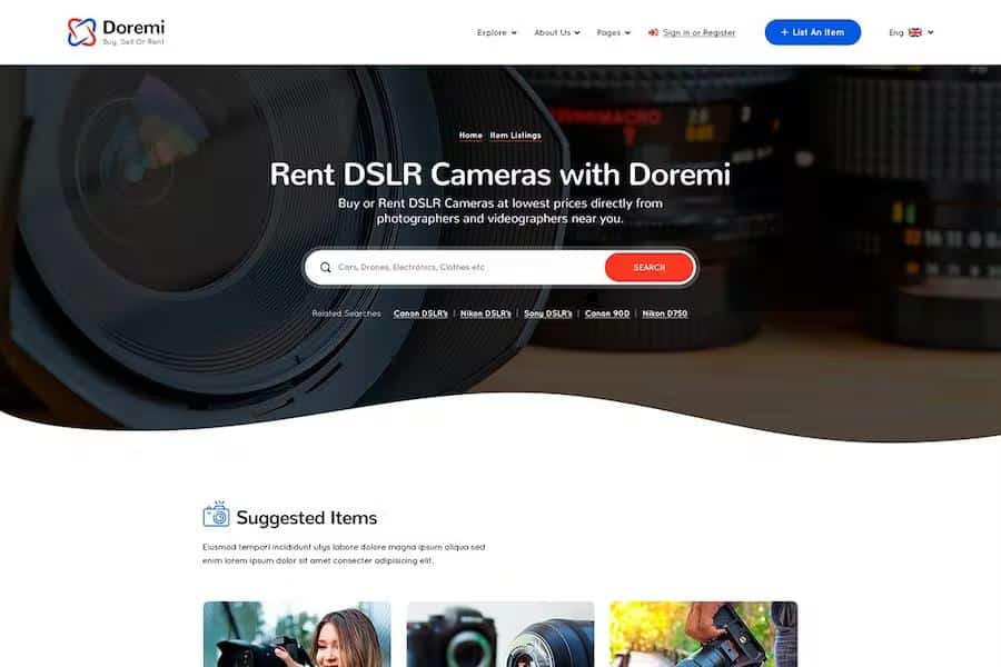 Doremi - Rent Anything HTML Template