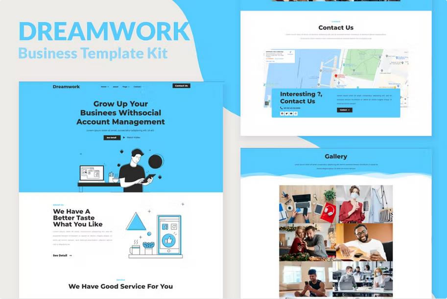 Dreamwork - Business Management Elementor Template Kit