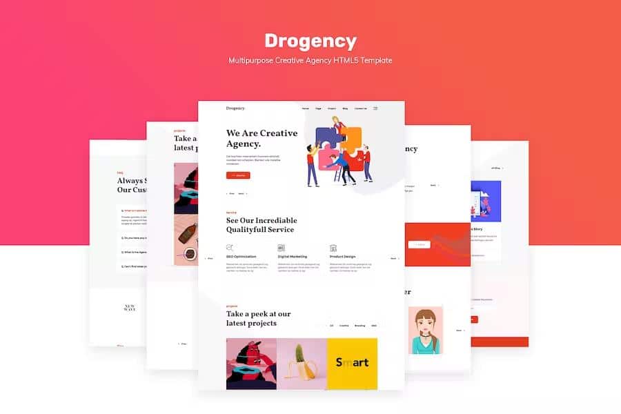 Drogency - Multipurpose Creative Agency HTML5 Template
