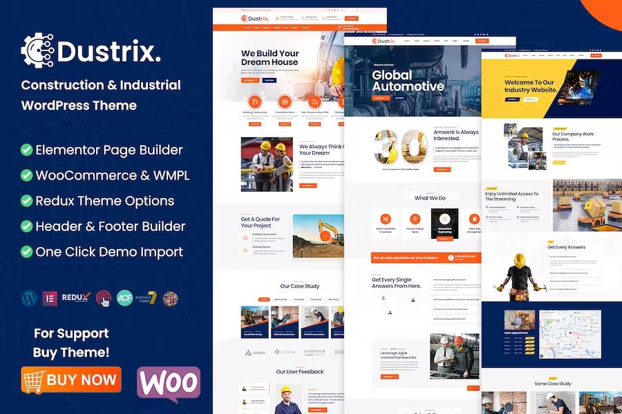 Dustrix - Construction and Industry WordPress Theme