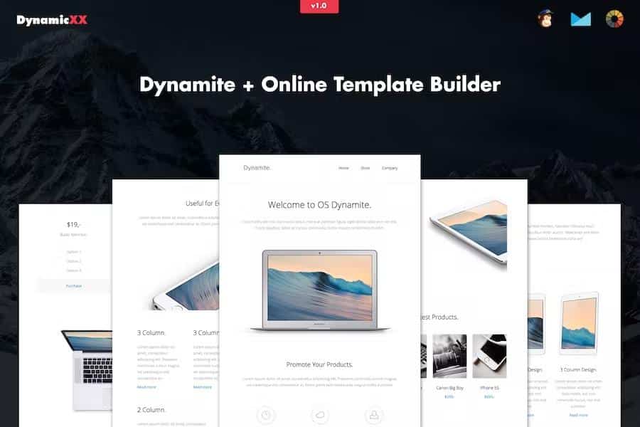 Dynamite - Responsive Email + Online Builder product preview