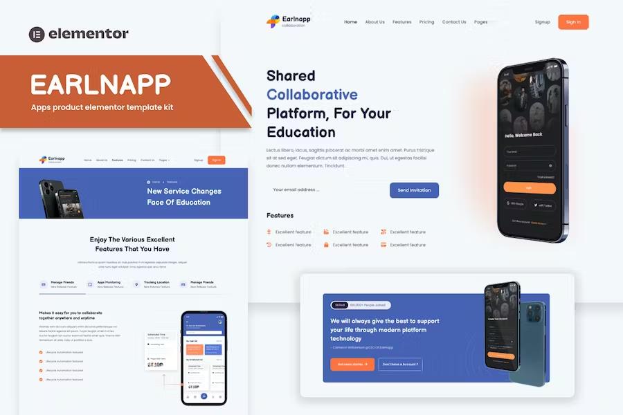 Product preview supplied for Earlnapp - Shared Collaborative Education Platform Template Kits