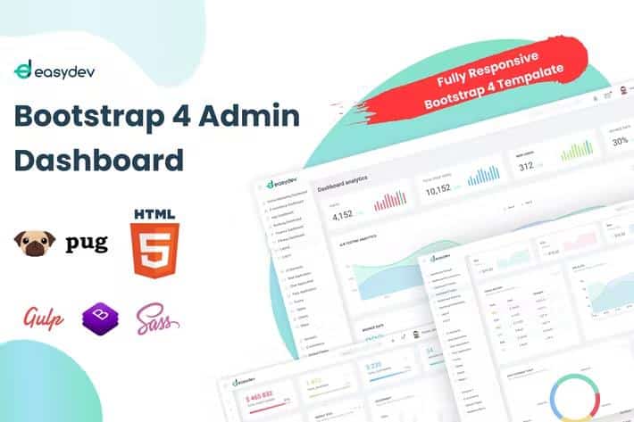EasyDev - HTML(Pug) Bootstrap 4 Admin & Dashboard Template