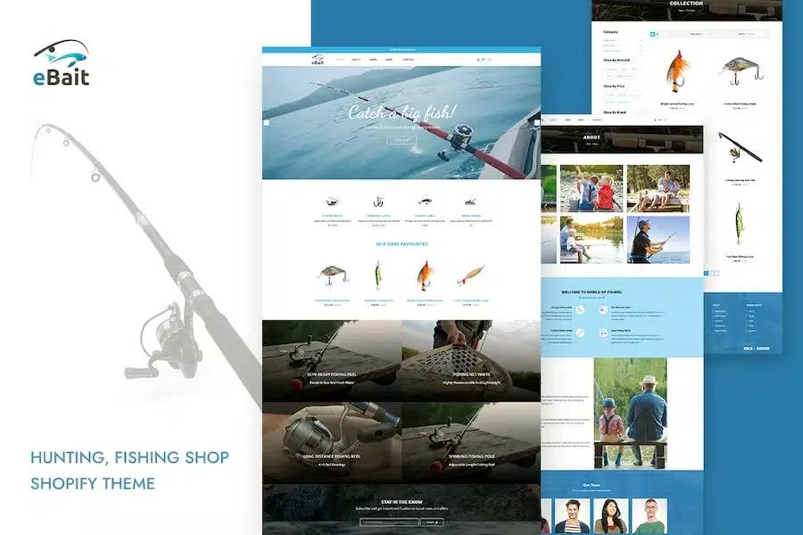 Preview image for eBait - Hunting, Fishing Shop Shopify Theme