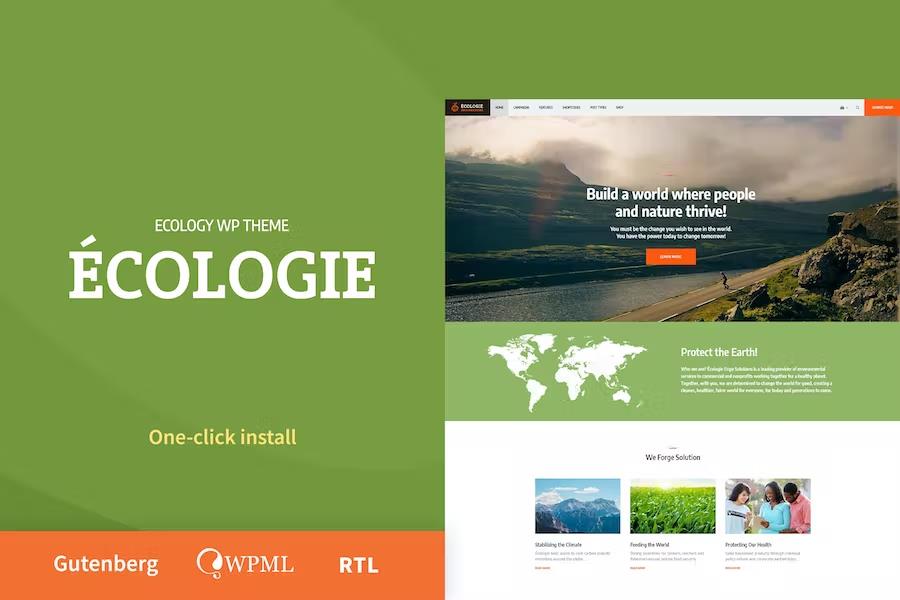 Ecologie - Environmental NGO & Ecology WordPress Theme
