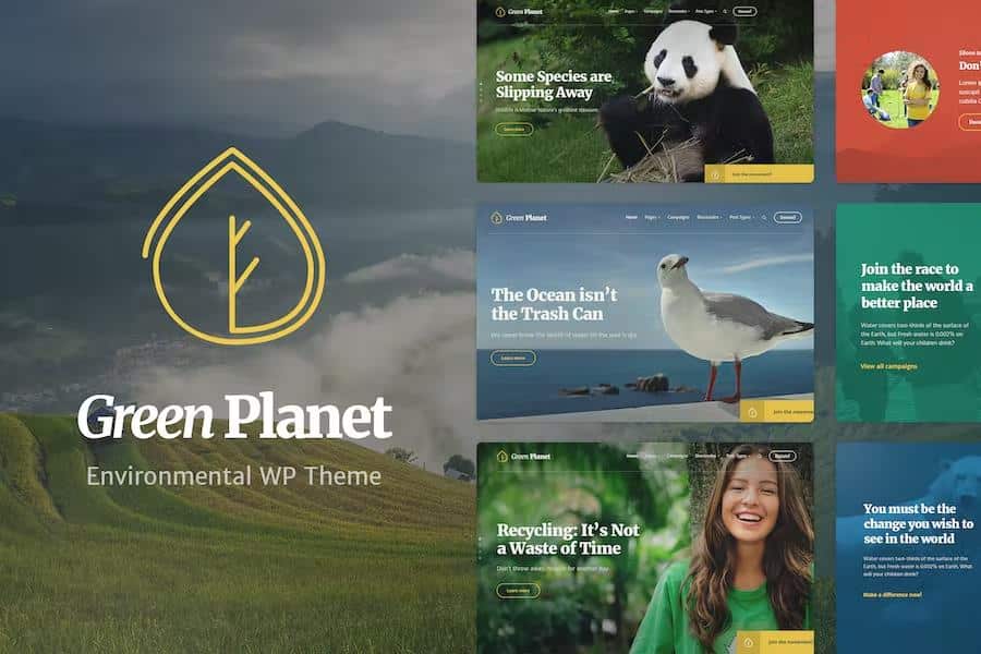 Ecology & Environment WordPress Theme - Green Planet