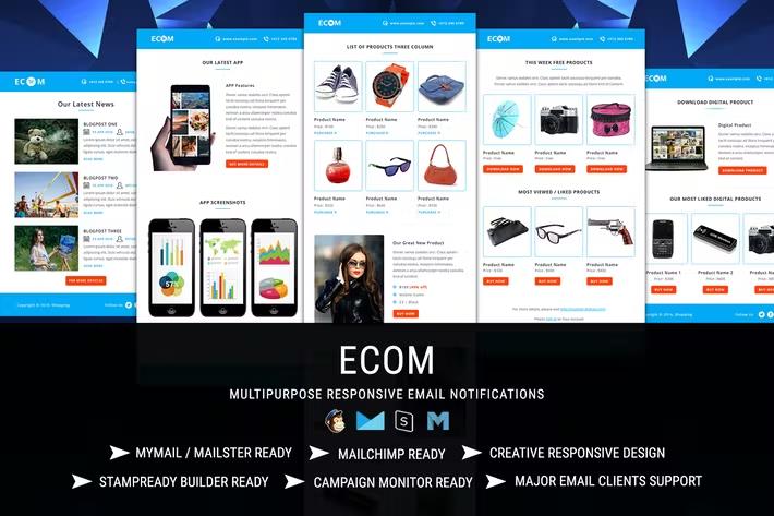 ECOM - Transactional and Notification Email Templates Mega Bundle listing image