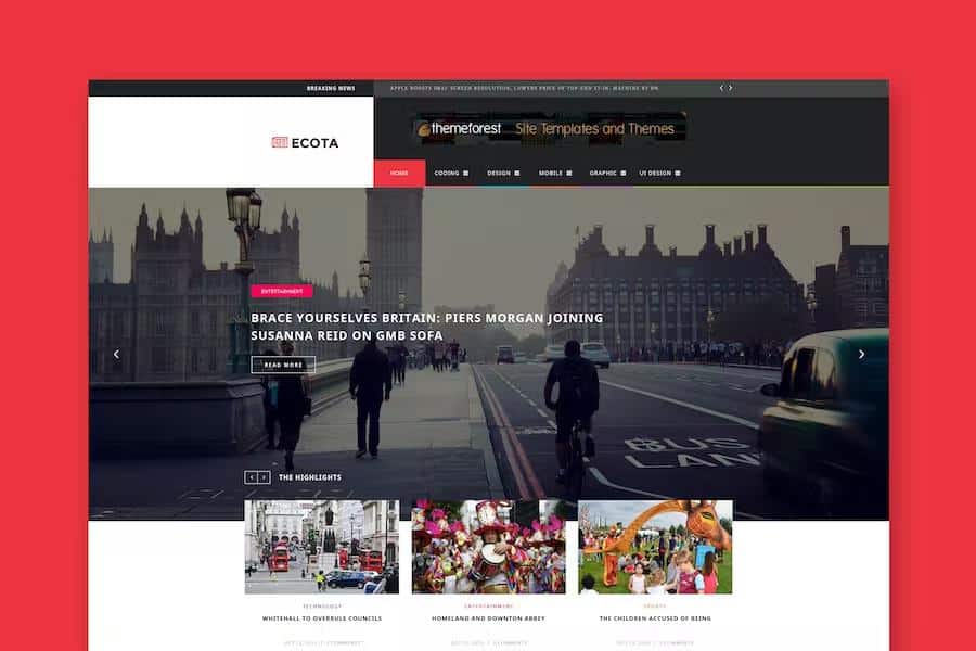 Ecota - Responsive Magazine & News HTML Template