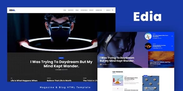 Edia - Blog and Magazine HTML Template