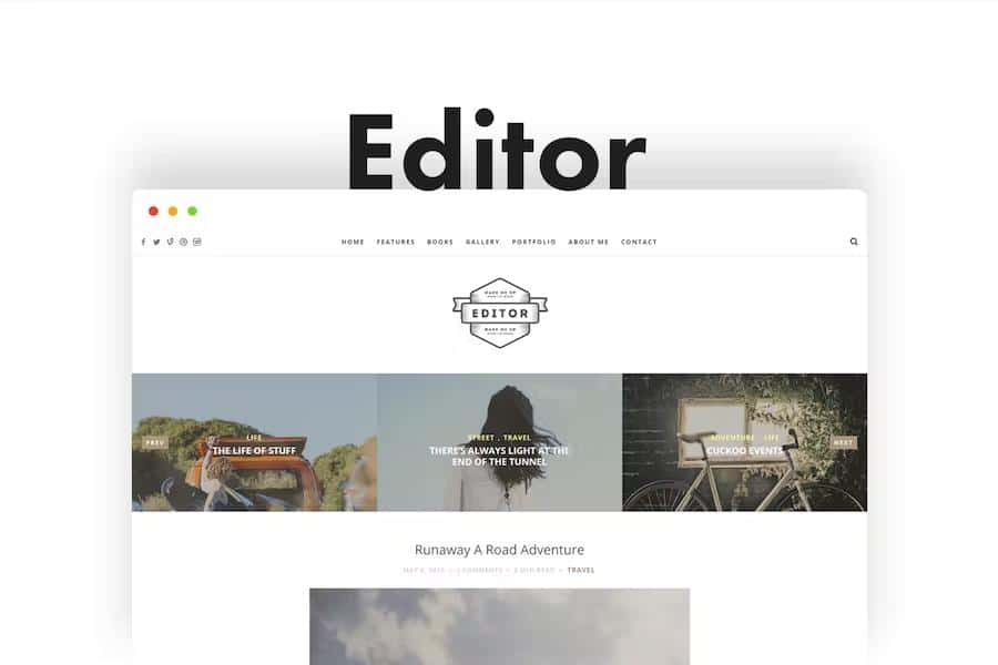 Editor - Blog and Portfolio Template