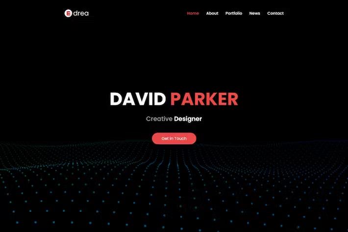 Edrea - Personal Portfolio React NextJS Template product preview