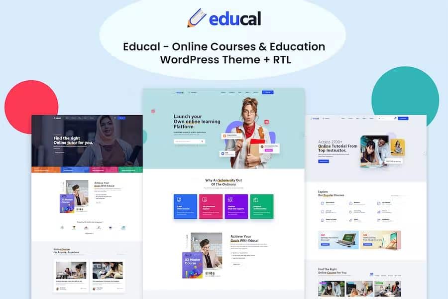 Educal - Online Courses & Education WordPress Theme + RTL