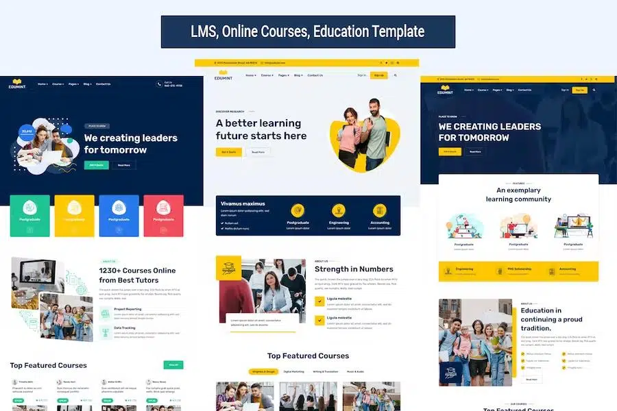 Educrat - Professional LMS Online Education Course HTML Template