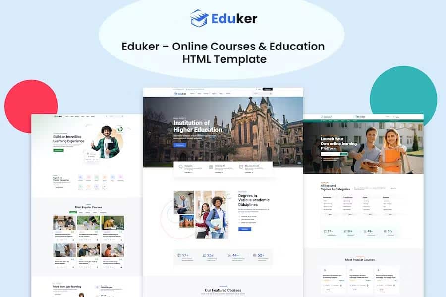 Eduker - Online Course & Education HTML5 Template