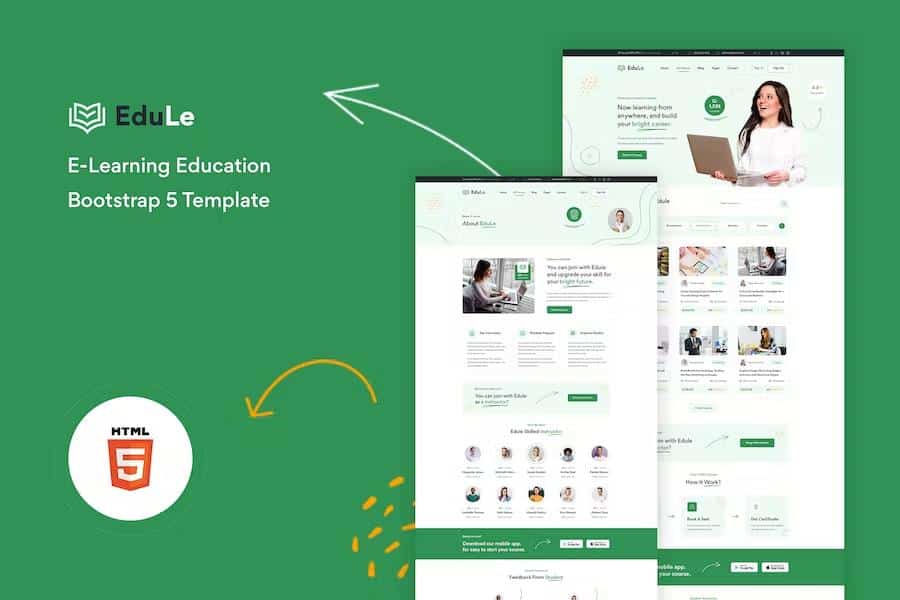 Edule -  e-Learning Website Template  HTML Version