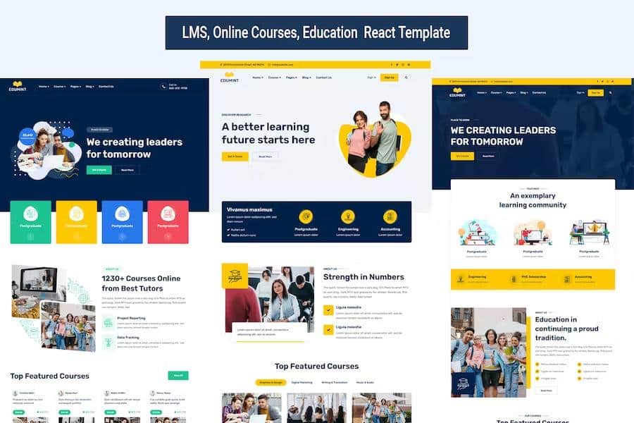Edumint - LMS, Online Courses, Education HTML Template