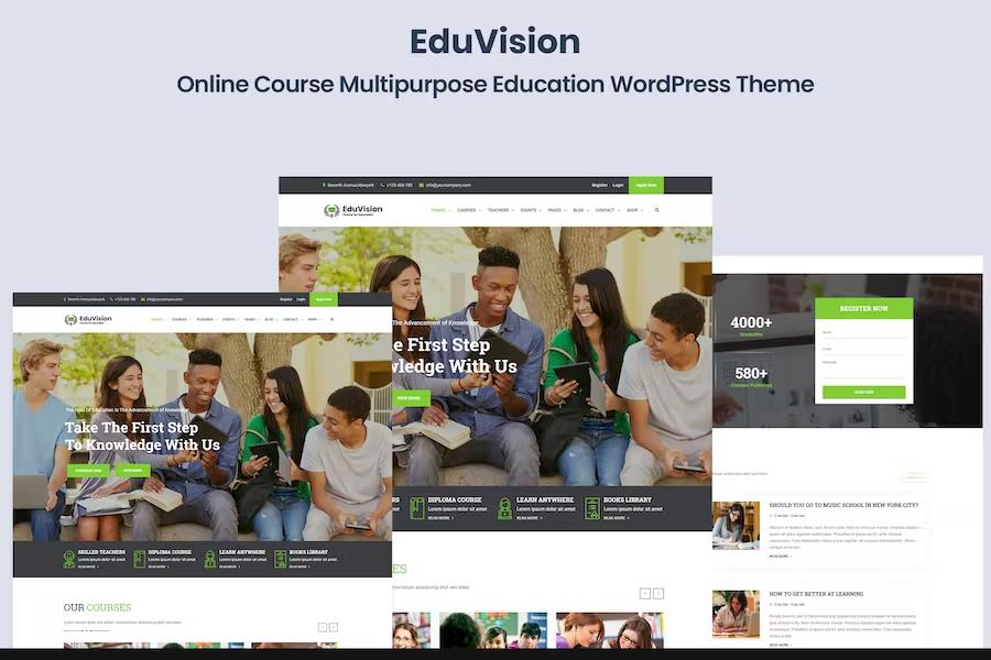 Eduvision - Online Course Multipurpose Education WordPress Theme