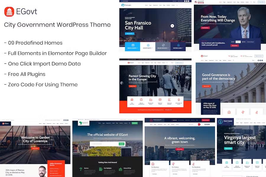 EGovt - City Government WordPress Theme