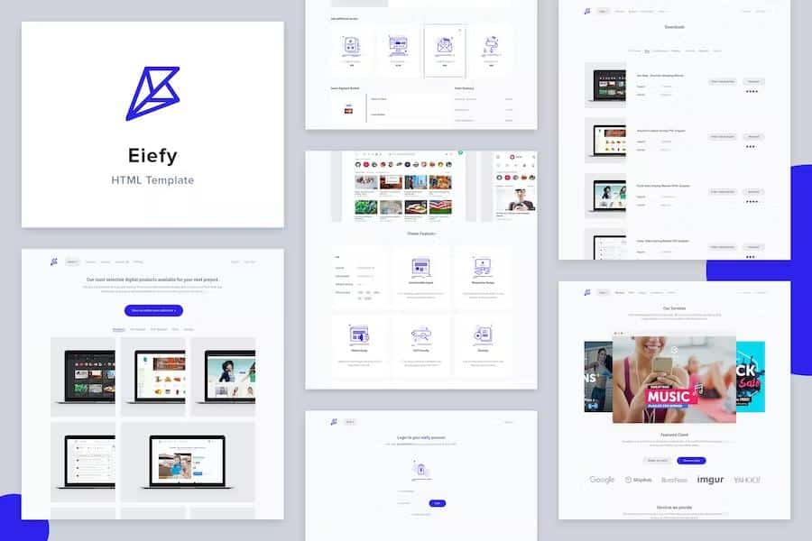 Eiefy: HTML Template for Selling Digital Items & Services