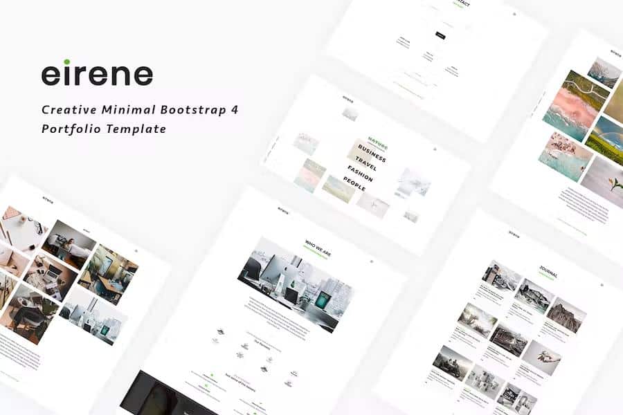 Eirene - Creative Minimal Portfolio Bootstrap 4 Template