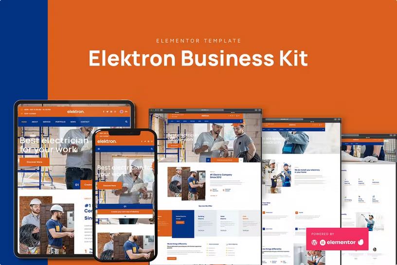 Elektron - Electric Company & Business Elementor Template Kit