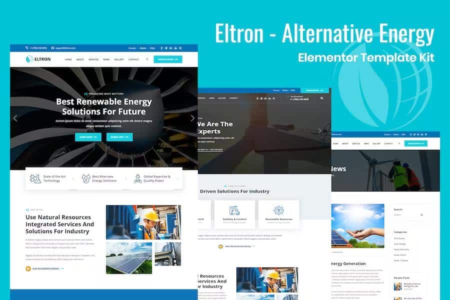 Eltron - Alternative Energy HTML Template
