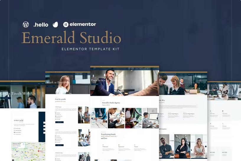 Emerald Studio -  Digital Agency Elementor Template Kit