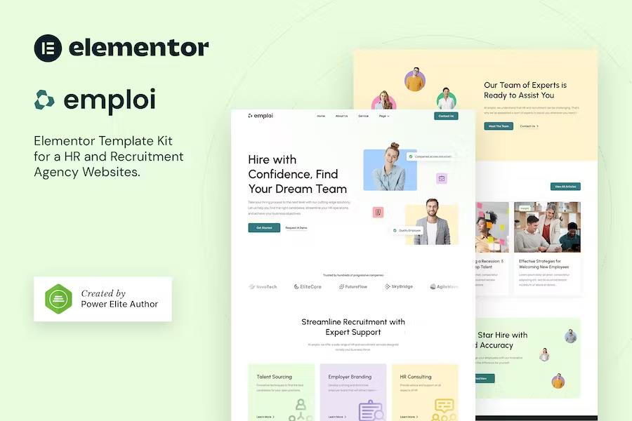 Emploi – Human Resources & Recruitment Agency Elementor Template Kit product preview