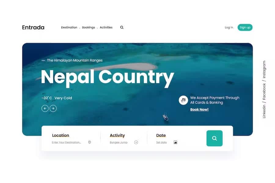 Emprise UI - Tour Travel Landing Page - Figma Template