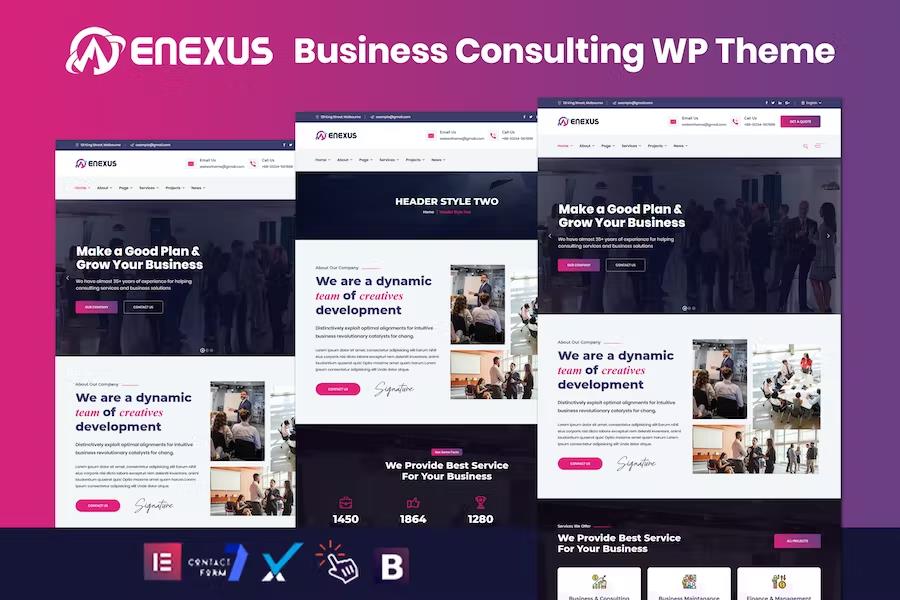 Enexus - Consulting Business Elementor WordPress Theme