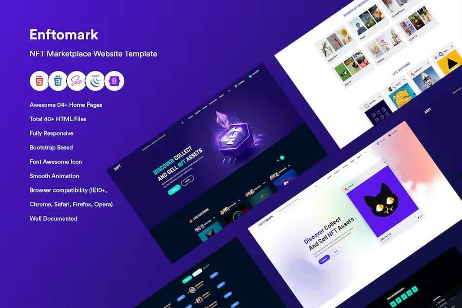 Enftomark - NFT Marketplace Website template