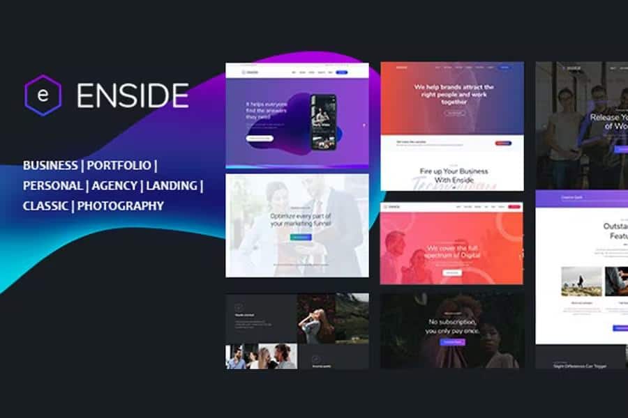 Product preview supplied for Enside - Multipurpose Onepage Template