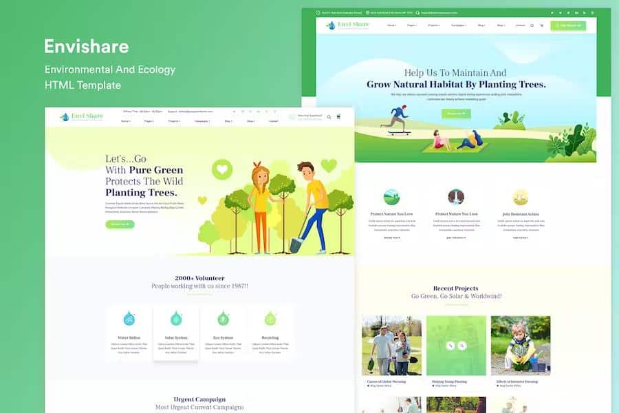 EnviShare- Environmental Ecology Responsive Template