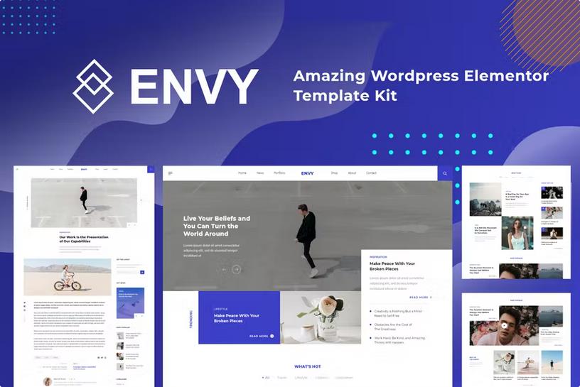 Envy - News Magazine Elementor Template Kit product preview