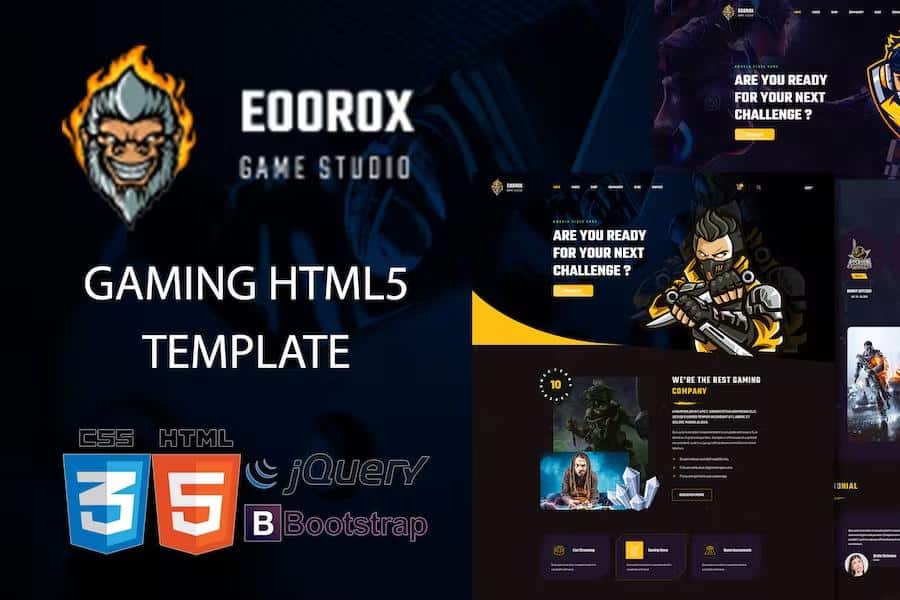 Eoorox - Gaming and eSports HTML5 Template