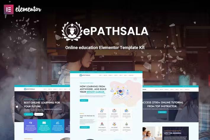 ePathsala - Online Education Elementor Template Kit product preview