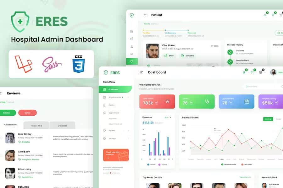 Eres - Laravel Hospital Admin Template
