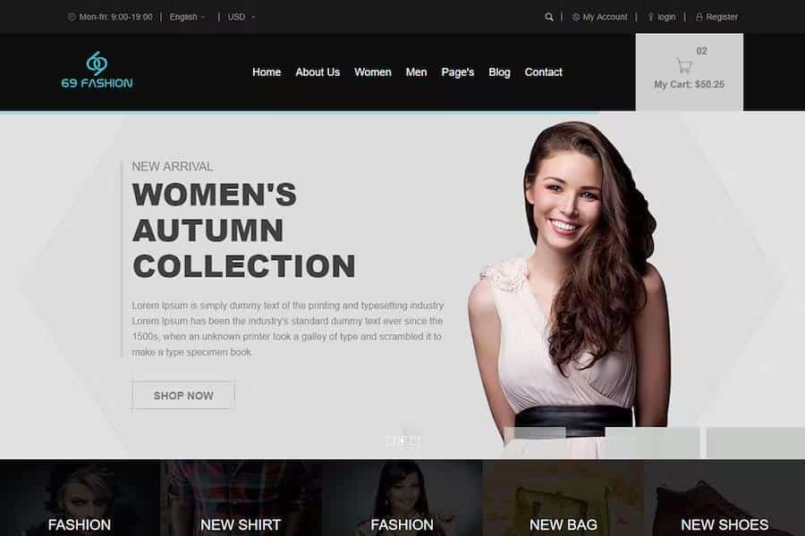 Erina - Fashion Modern Website Template HTML Version