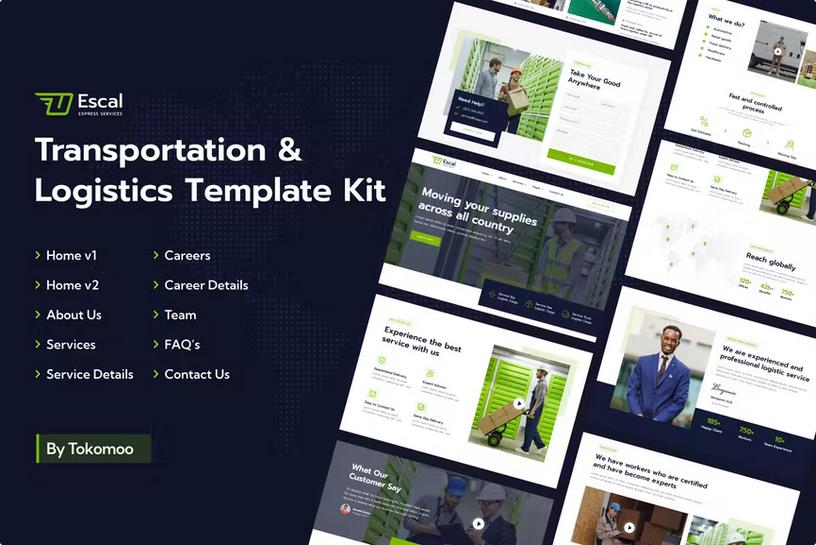 Escal | Transportation & Logistics Elementor Template Kit
