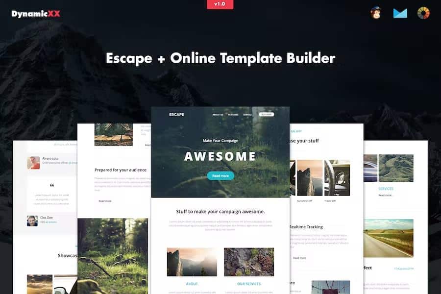Escape - Responsive Email + Online Builder